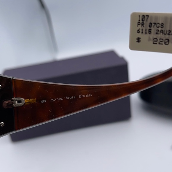 PRADA Tortoise Brown Sunglasses Case Box Card Cloth NEW - Picture 6 of 6